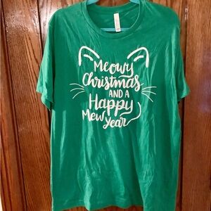 Cat Holiday T-shirt Size XL